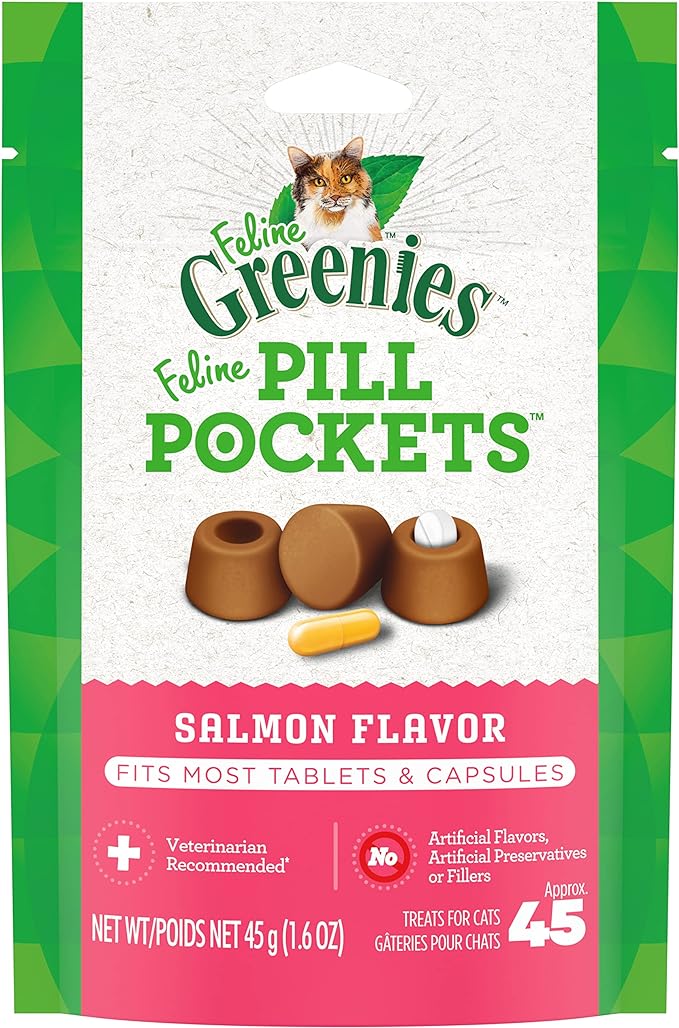 These treats disguise your cat's pills in a tasty salmon-flavored morsel, making medicine time less stressful for both you and your pet.